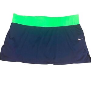 Nike Dri-Fit Navy and Lime Green Skort